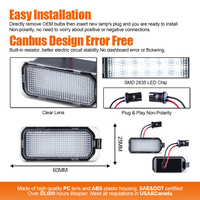 Vente en gros de feux de plaque d'immatriculation LED pour voiture, blanc, pour Ford Fiesta/Focus/S-MAX/C-MAX/Mondeo/Kuga/Galaxy/Ranger