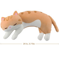 Outil sensoriel lesté pour chatons et enfants, animal en peluche lesté pour besoins spéciaux, oreiller câlin en peluche, jouets en peluche avec fonction