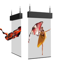 Écran LED double face ultra-fin, affichage LED flexible transparent pour intérieur, film LED pour mur en verre, affichage LED haute performance