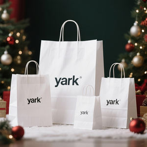 ถุงกระดาษช้อปปิ้งแบบใช้ซ้ำได้ พิมพ์โลโก้ เป็นมิตรกับสิ่งแวดล้อม สำหรับบรรจุของขวัญส่งเสริมการขาย - Product Image 1