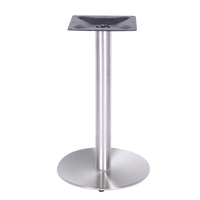 Base de table ronde en acier inoxydable à effet brossé Lifepursue avec option salle à manger et bar
