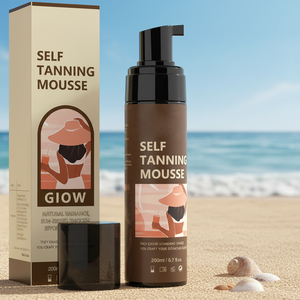 มูสทาผิวเรืองแสง Glow Instant Sun, ผลิตภัณฑ์สำหรับผิวแทนสีบรอนซ์เข้มข้นพิเศษ, บรอนเซอร์ทาผิวแทนแบบไม่ต้องโดนแดด, ผิวแทน<span class=keywords><strong>ปลอม</strong></span>ที่ดูเป็นธรรมชาติ - Product Image 1
