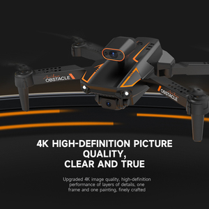 Drone pliable S91 EVO avec caméra aérienne 4K ESC, lumières LED, radiocommande en plastique, flux optique, retour automatique intelligent, moteur sans balais, avion UAV - Product Image 2