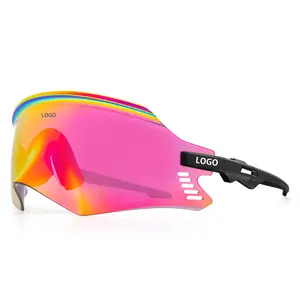 स्वनिर्धारित लोगो यूनिसेक्स कस्टम धूप का चश्मा आदमी महिलाओं के लिए Uv400 संरक्षण माउंटेन साइकिल की सवारी खेल Eyewear साइकल चलाना चश्मा