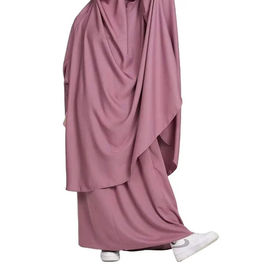 Factory Supply Grote Schommel Effen Kleur Jurken Islamitische Kleding Abaya Vrouwen Moslim Stijl Jurk Turkije