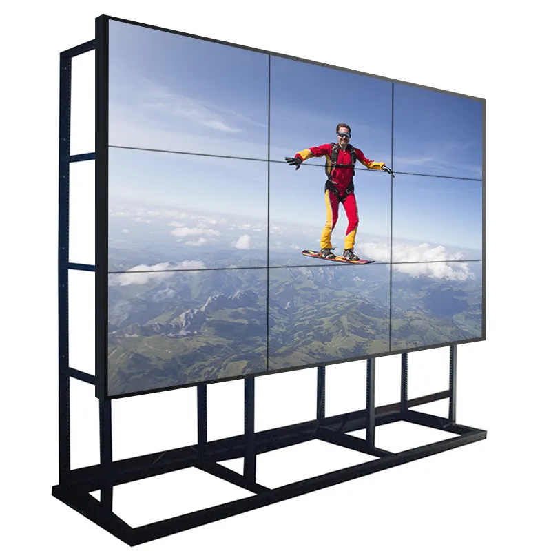 4K 55 inch 3x3 4x4 trong nhà video quảng cáo tường siêu mỏng LCD kỹ thuật số biển nối màn hình cho triển lãm thương mại