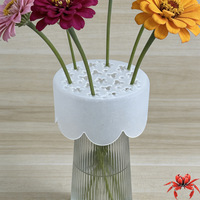 Support de composition florale en silicone personnalisé, grille réutilisable pour Ikebana, support pour grenouillère florale, outil d'arrangement floral, organisateur de vase