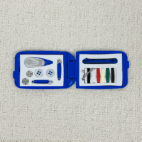 Boîte à couture miniature personnalisée avec miroir, ensemble d'outils de couture pliables, accessoires de couture de voyage