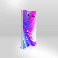 Boîte à lumière LED autoportante en tissu imprimée sur mesure, affichage publicitaire portable sans outil pour les expositions, les événements et les magasins de détail