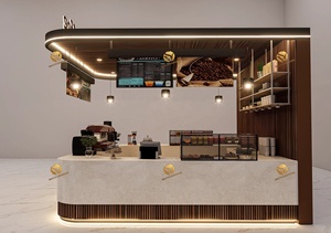 Mostrador de Café Savy Cafe, Diseño Personalizado de Quiosco para Cafetería, Moderno Stand de Café para Centro Comercial - Product Image 4