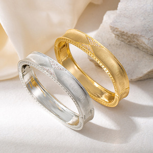 Square Bangle <b>Bracelet</b> Gold And Silver <b>Copper</b> Alloy Geometry Star Pattern Unisex Jewelry Gift - Product Image 4
