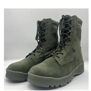 TSB21 Ankle Light Weight Outdoor Sports Hiking Hunting Camping Boots Breathable Green Suede Rubber Outsole - Product Image 3