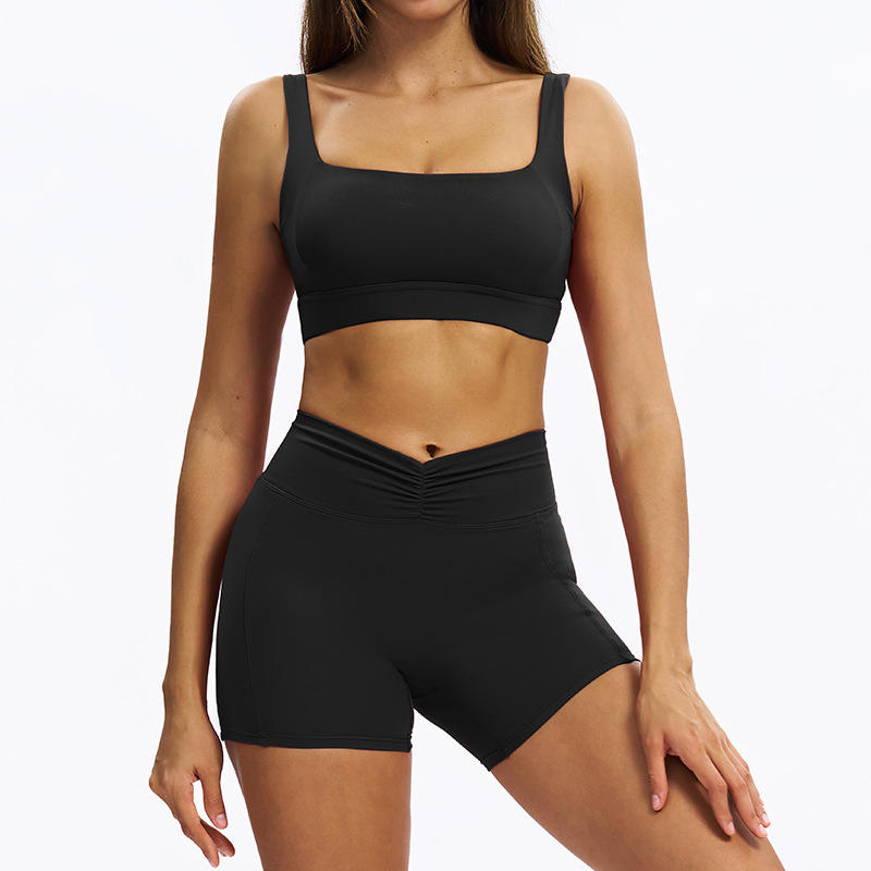 ชุดชั้นใน + กางเกงขาสั้น-ดำ