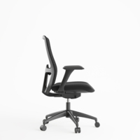 Accoudoir réglable Bureau à domicile Personnel de travail Écriture Pivotant Chaise de bureau ergonomique de luxe Support lombaire Chaise en maille plastique PU