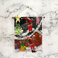 Pendentif décoratif Père Noël grimpant sur une échelle, en plastique, pour arbre de Noël ou à suspendre au mur, poupée en corde, fournisseur chinois de décorations de Noël festives
