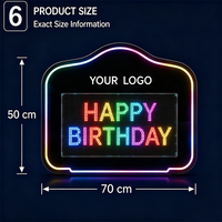 Prix d'usine Personnalisé Rechargeable Acrylique Détachable Boîte à messages lumineuse Tableau de lettres LED Glorifier VIP Présentoir de bouteilles