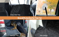 Housse de siège de voiture pour chien imperméable 600D résistante aux rayures antidérapante durable hamac doux housses de siège arrière noir quatre saisons