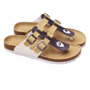 Outdoor beach cork sandals Designer men's casual slippers Beach <b>flat</b> leather slides Slippers Breathable men's slides slippers - Product Image 3