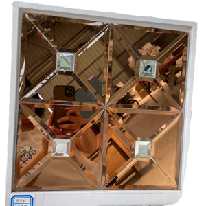 Hiện đại sang trọng tinh thể khảm gạch thủy tinh cho TV tường trang trí 4 mét hình chữ nhật Float mô hình kim loại khung với 3D thiết kế phòng tắm - Product Image 3