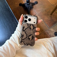 Pour iPhone 18 Pro Max Nouvelle coque de protection personnalisée à motif peau de serpent anti-chute semi-enveloppante Coque de téléphone iPhone 17 16 15 14