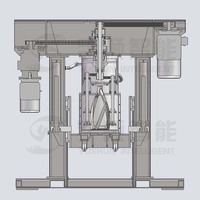 Mélangeur planétaire à double colonne personnalisé 500L Mélangeur de peinture industriel sous vide pour colle