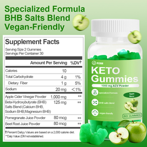 Layanan OEM & ODM Keto BHB Gummies Cuka Apel Pendukung Manajemen Berat Badan Bebas Gula Keto ACV Gummies Sertifikat GMP - Product Image 2