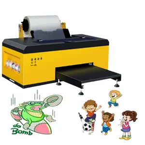 uv a3 dtf sticker printer designs ready to press printing machine White Toner Roll Transfer Pet Film T-shirt Printing Machine