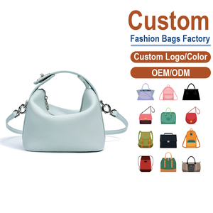 Sac bandoulière doux en grain de litchi écologique avec sangle réglable pour femme, design de niche, broderie, bouton, été, logo personnalisé - Product Image 1