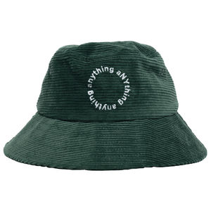 Cappello a secchiello in cotone personalizzato a tesa larga con foglia ricamata in velluto a coste/cartone animato per la pesca Casual per uso quotidiano - Product Image 2