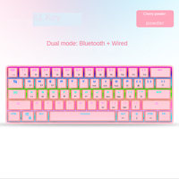 Clavier mécanique pour ordinateur portable de jeu k61 60 % 61 touches, interrupteurs bleus et rouges, pour PC gaming