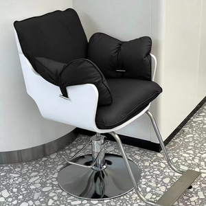 Modern White Barber Chair Hydraulic Salon Styling Chair Padded Cushion <b>Armchair</b> for Beauty Studio - Product Image 5