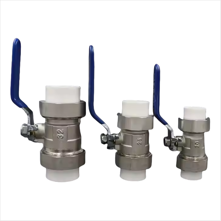 PPR Hot Melt Stainless Steel Double Union Ball Valve Direct Welding