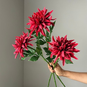Fleurs artificielles de <span class=keywords><strong>dahlia</strong></span> blanches et roses à tige unique, grande tête, toucher réaliste, pour la décoration de mariage et de la maison - Product Image 3