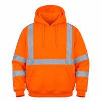 Sweat-shirt de sécurité haute visibilité en polaire polyester 280 g/m² avec bande réfléchissante de 2 pouces, manches longues, vêtement de travail, pull personnalisable avec logo, tailles S-3XL