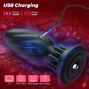 Jouets sexuels anaux pour adultes à rotation 360°, 100% imperméables en ABS+silicone, masseur de prostate à 10 fonctions et vibrateur pour hommes - Product Image 5