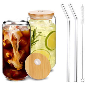 Vaso de Vidrio Borosilicato de Alta Calidad con Tapa Roscada, Apto para Lavavajillas y Microondas, Personalizable, Resistente a Altas Temperaturas, Moderno, Envío desde Almacén en EE. UU. - Product Image 1