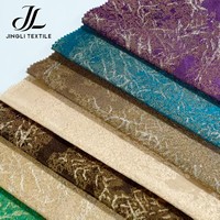 Tissu occultant 100 % polyester jacquard à motif géométrique abstrait, tissage double face, pour drapage textile de maison, vente en gros