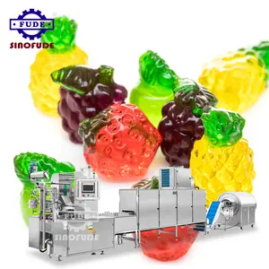 New design full automatic install free automatic soft gummy jelly candy gummy bears making machine production line