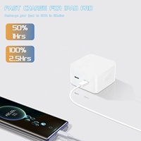 Chargeur rapide double Type-C 20W QC3.0 avec rotation à 360 degrés, adaptateur électrique ignifuge pour téléphones portables et écouteurs - Europe/États-Unis/Royaume-Uni
