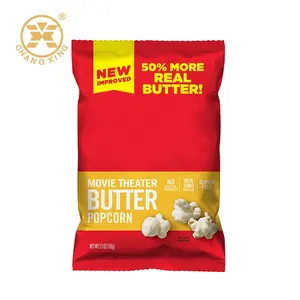 Sacos de batata frita de polipropileno selados para embalagem de alimentos, sacos personalizados de popcorn opp com estampa