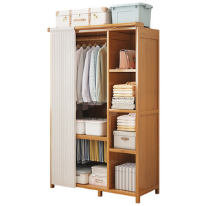 Armario Moderno Simple de Gran Capacidad, Gabinete Independiente de Madera Sólida con Puerta Corredera para Almacenamiento en el Dormitorio - Product Image 3