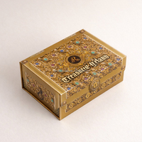 Boîte rigide écologique à deux couches magnétiques avec éponge artistique intégrée, élégante, pour emballer des palettes de fards à paupières, produits de beauté quotidiens