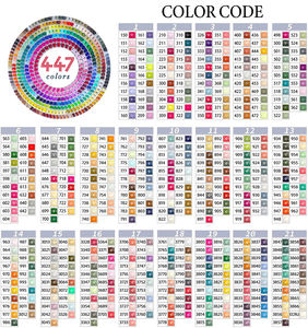 Homfun — peinture <span class=keywords><strong>diamant</strong></span>, strass et perles rondes ou carrées, 447 couleurs, <span class=keywords><strong>DMC</strong></span>, pour bricolage, <span class=keywords><strong>broderie</strong></span>, perles en cristal, accessoires, vente en gros - Product Image 6