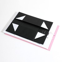 Boîte cadeau personnalisée recyclable en carton mat avec revêtement UV, fermeture magnétique pliable, pour perruques et cosmétiques, avec doublure en éponge