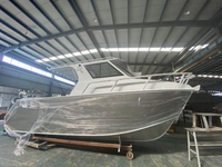 Bateau de pêche au thon à grande vitesse en aluminium à double coque de 7,9 m (26 pieds) avec cabine de luxe, yacht catamaran avec certification CE
