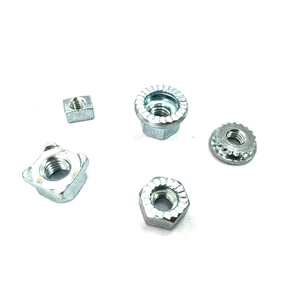 Écrou hexagonal à blocage en acier au carbone zingué <span class=keywords><strong>avec</strong></span> <span class=keywords><strong>rondelle</strong></span> à bride rotative, pièces usinées CNC, écrous à rivets aveugles, industrie lourde - Product Image 3