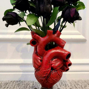 <span class=keywords><strong>Vaso</strong></span> a Forma di Cuore Anatomico in <span class=keywords><strong>Resina</strong></span> Dipinto a Mano, Composizione Floreale Creativa, Decorazione da Tavolo per Casa e Ufficio - Product Image 2