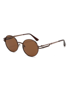 NWOGLSS T1528 Gafas de Sol Unisex Retro con Marco Redondo Estilo <span class=keywords><strong>Punk</strong></span>, Protección UV400, Montura Completa - Product Image 6
