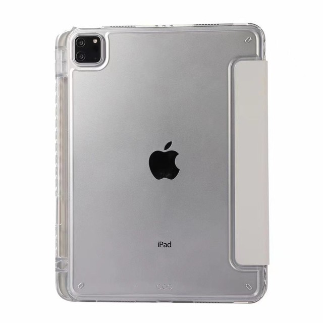PJ Hard Acrylic PU Flip Leather Cover for iPad Pro 13 Inch 2024 & iPad Air 13 Triple Fold Pencil Holder Model PJ-2024-3-1