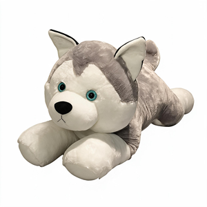 Morbido Peluche Husky Personalizzabile, Cuscino Animale Sdraiato, Simpatico Cane di Peluche Cartoon per Regalo Bambini - Product Image 3